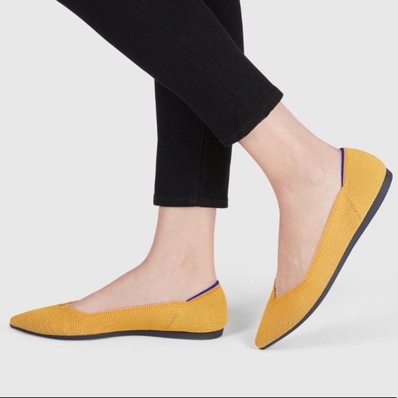 Rothy's Shoes - RETIRED Rothy's Marigold Yellow The Point Flats Super Rare Size 9 Like New